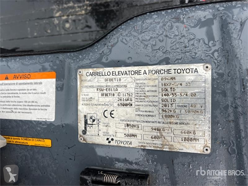 Автопогрузчик Toyota 1800 kg Electric Forklift