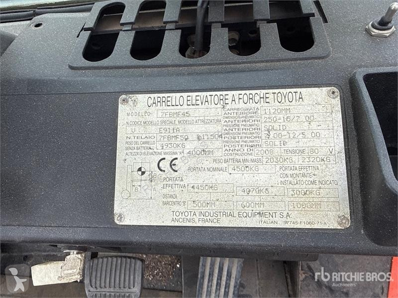 Carretilla elevadora Toyota 45 4500 kg Electric...
