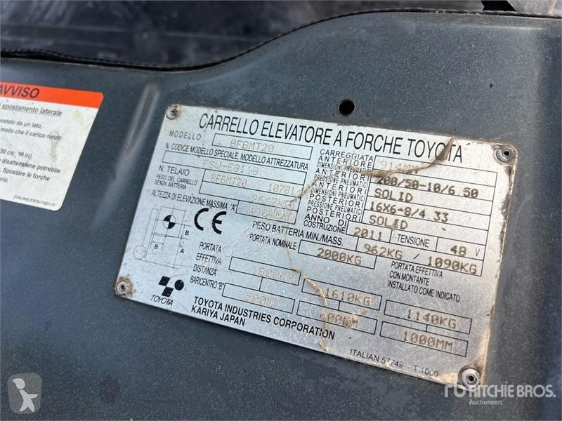 Carretilla elevadora Toyota 2000 kg Electric...