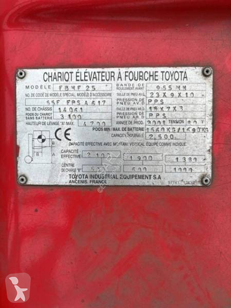 Empilhador elevador Toyota fbmf 25