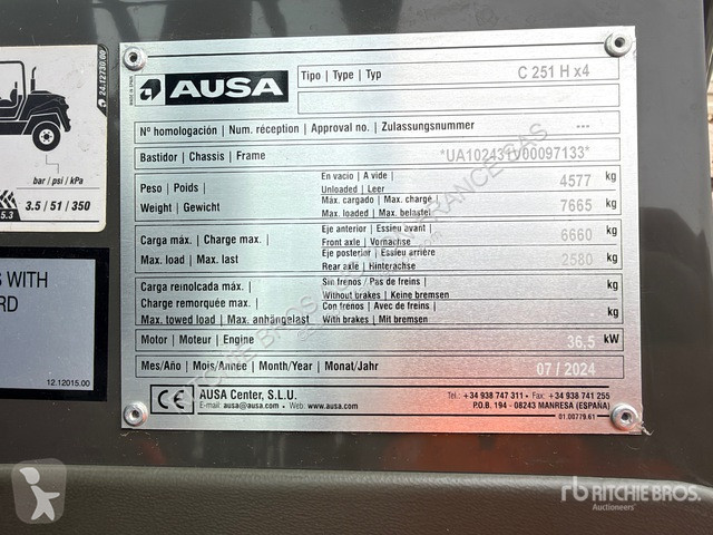 Empilhador elevador Ausa  C251HX4