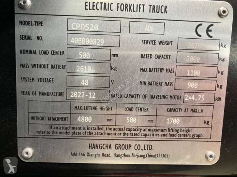 رافعة شوكية Hangcha CPDS20-AD6