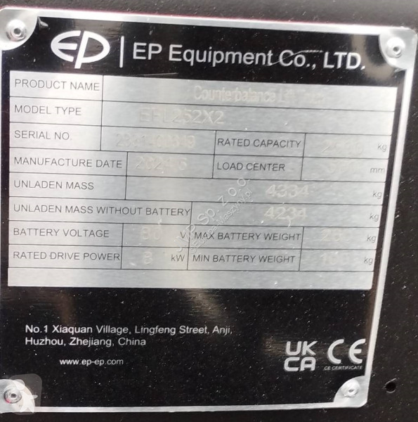 Heftruck EP EFL 252 X LI-ON