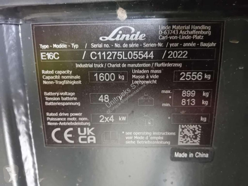 Carretilla elevadora Linde E16C