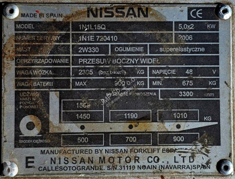 Автопогрузчик Nissan 1N1L 15Q