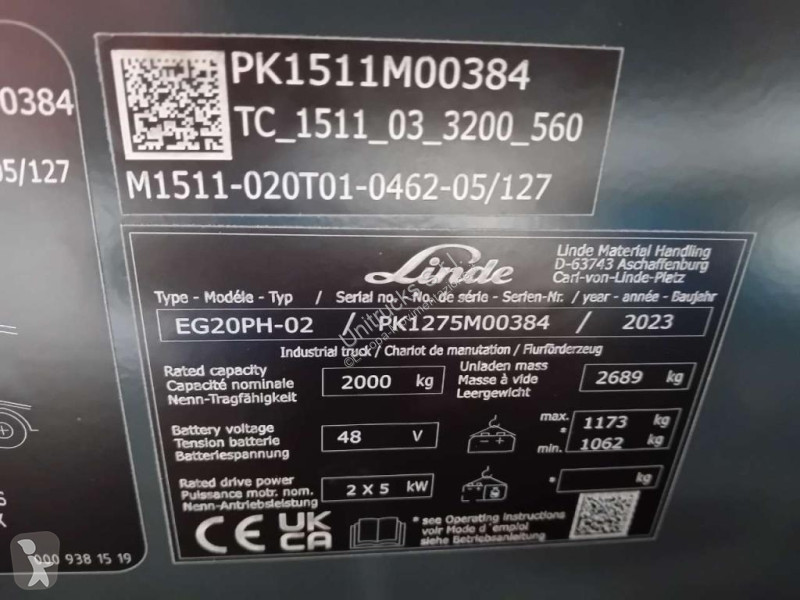 Carretilla elevadora Linde EG20PH-02