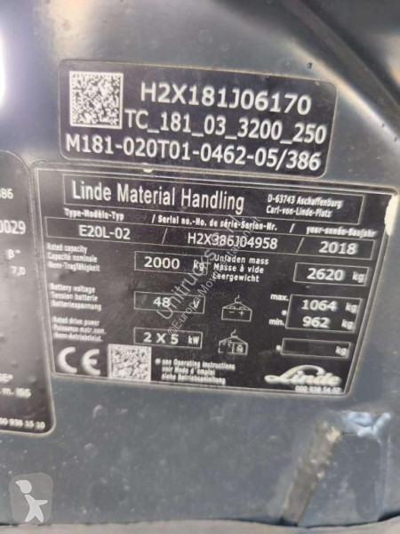 Vysokozdvižný vozík Linde E20L-02