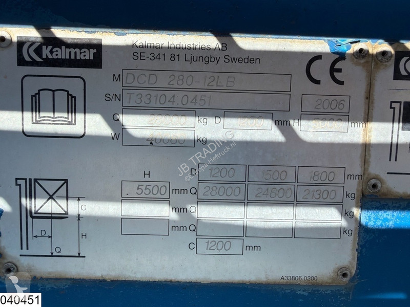 Vysokozdvižný vozík Kalmar DCD 280-12LB Lifting...