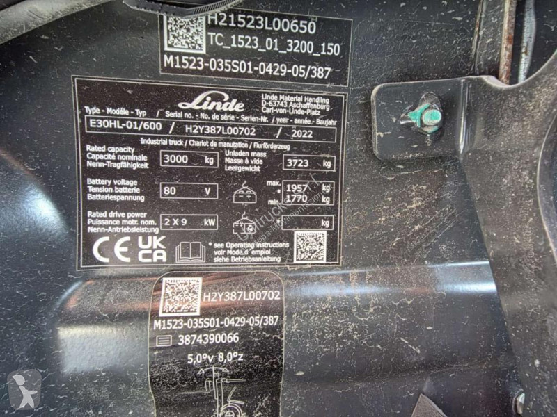 رافعة شوكية Linde E30HL-01/600