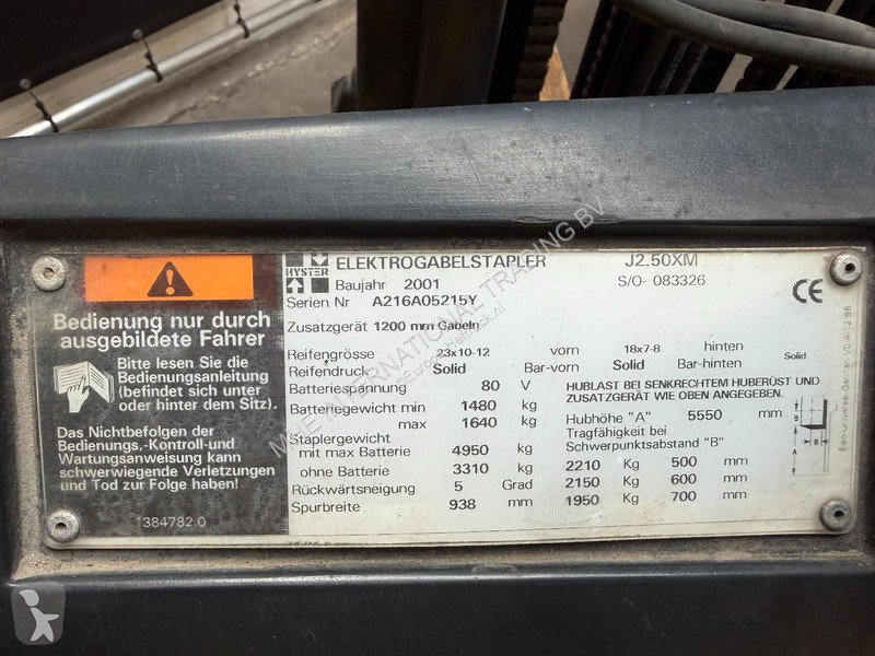 Chariot élévateur Hyster J2.50XM