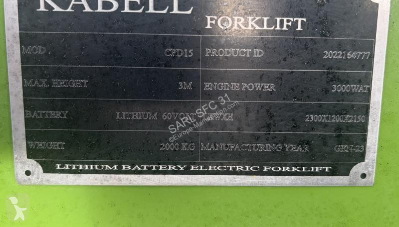 Empilhador elevador Kabell lithium