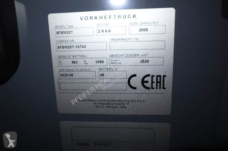 Heftruck Toyota 8FBM20T Valid inspection,...
