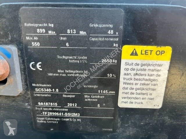Stivuitor Crown Forklift 1.8 Tons 1100 HOURS