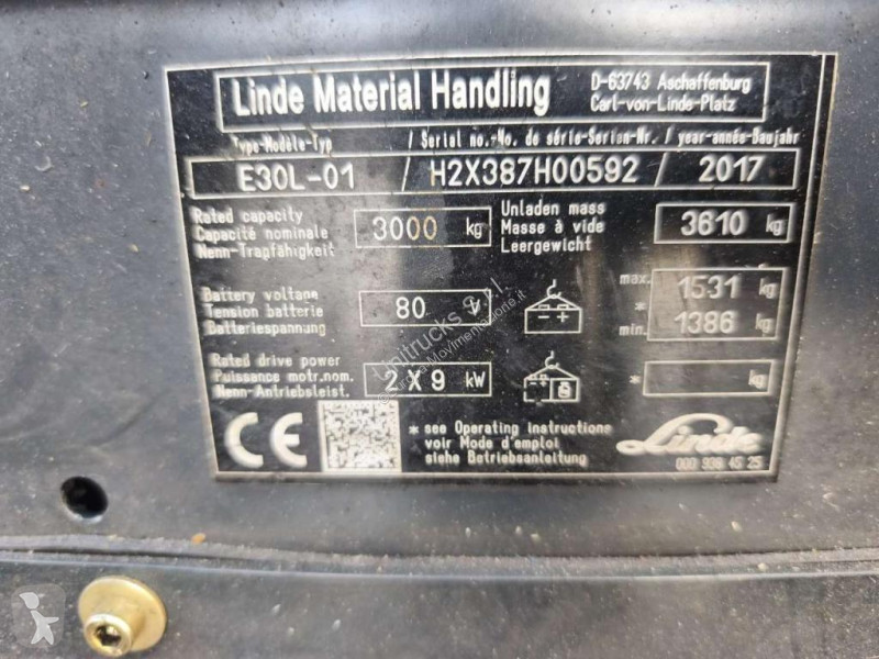 Vysokozdvižný vozík Linde E30L-01