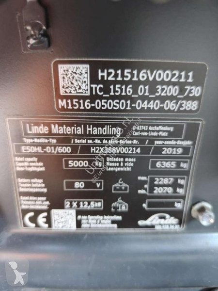 Vysokozdvižný vozík Linde E50HL01/600