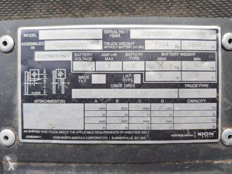 Кар Linde H45D-01/600