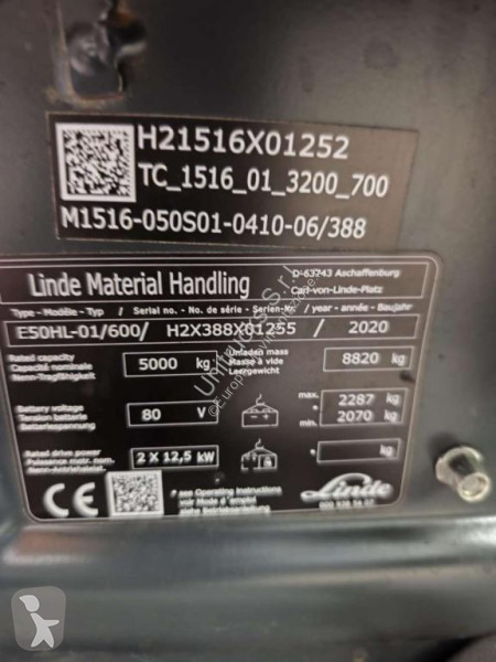 Vysokozdvižný vozík Linde E50HL01/600