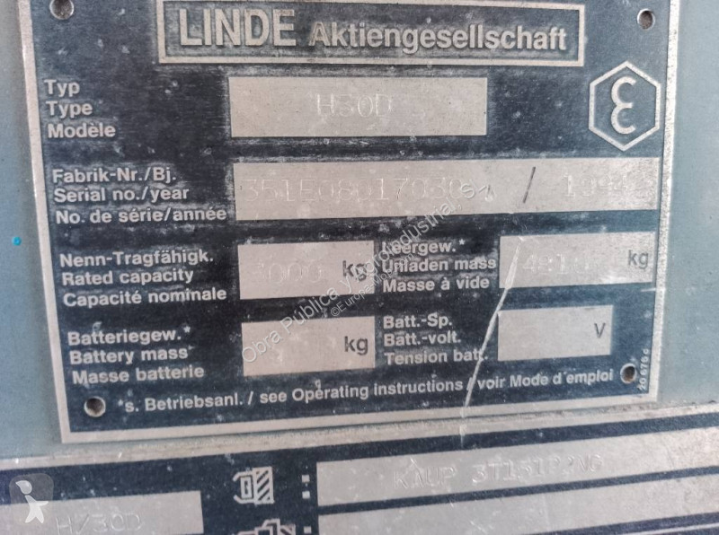 رافعة شوكية Linde H 30 D
