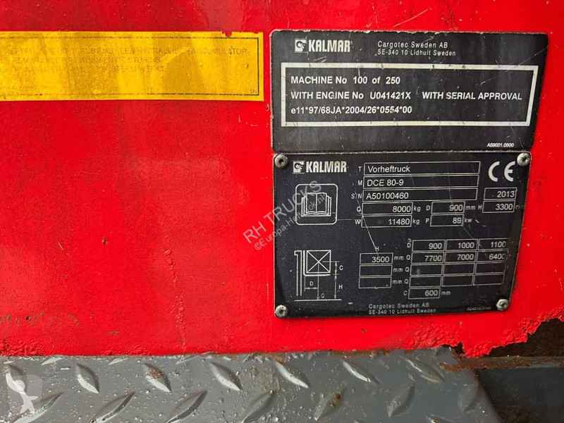 Vysokozdvižný vozík Kalmar DCE 80-9 8000 KG 2...