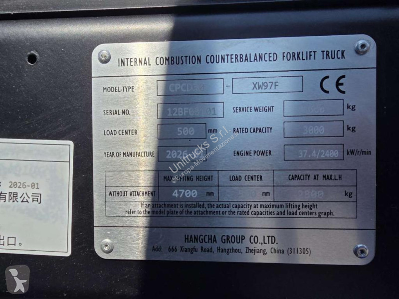 Teleskopický manipulátor Hangcha CPCD30-XW97F