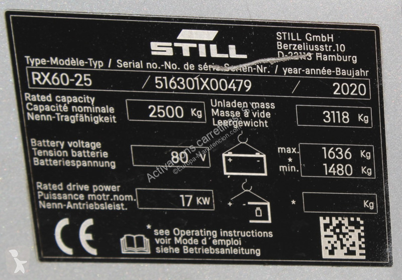 رافعة شوكية Still RX6025 LI-ION