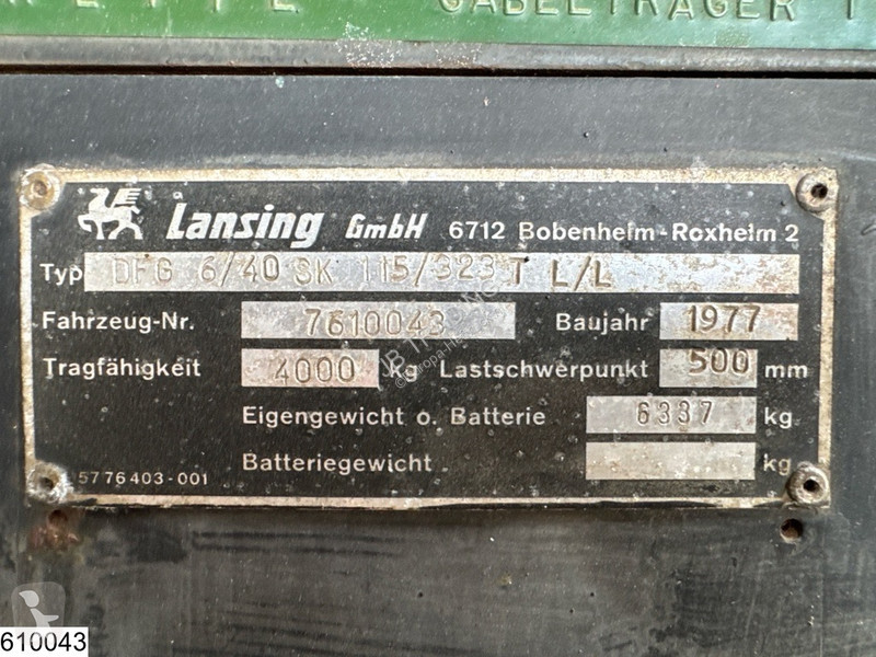 رافعة شوكية Lansing DFG 6/40 SK 3275H, 4000KG