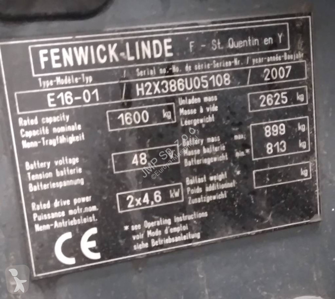 Chariot élévateur Linde E 16-01
