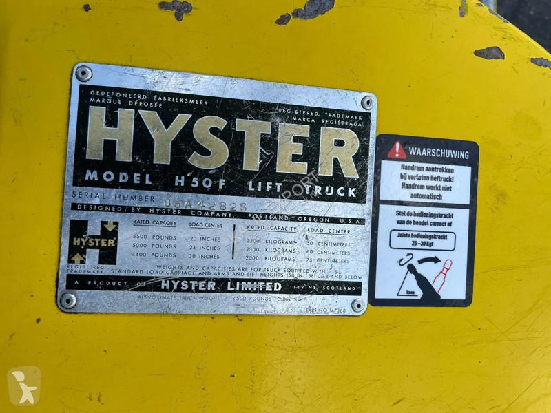 Heftruck Hyster 2.50 Forklift 2.500KG Lifting...