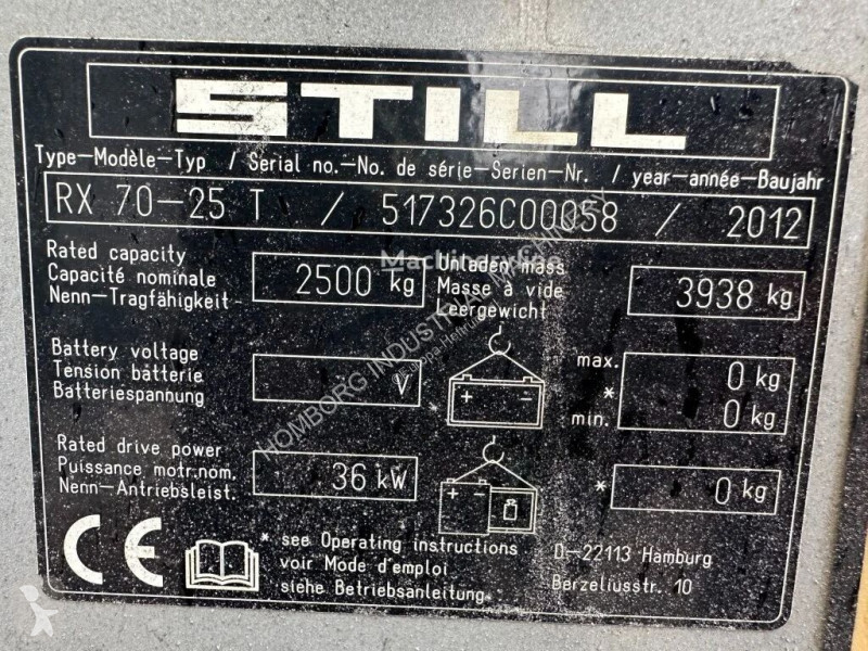 Chariot élévateur Still 70-25 T 2.5 ton Duplex...