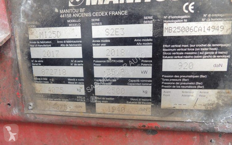 Heftruck Manitou chariot elevateur frontal...