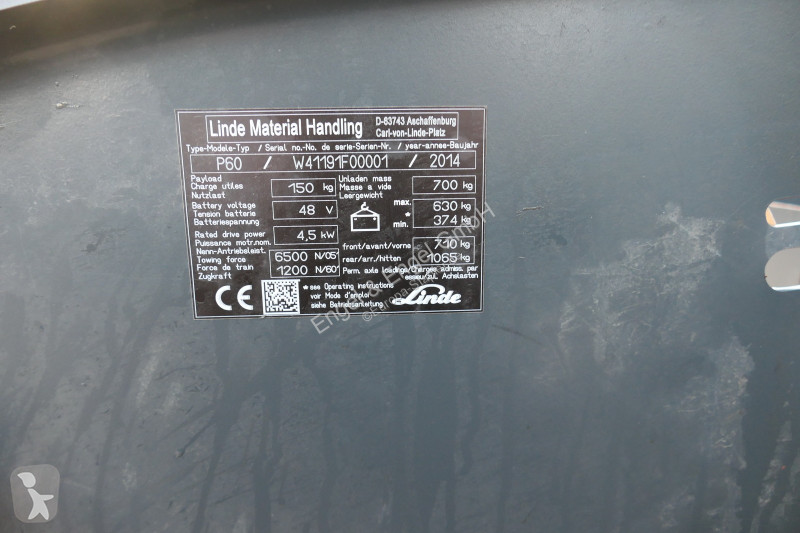 جرار مناولة Linde P 60 Z Schlepper Batterie...