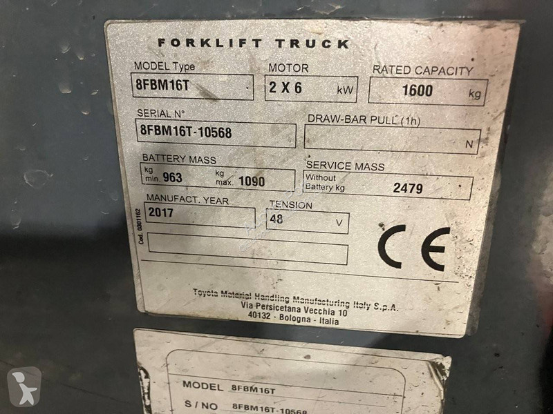 Автопогрузчик Toyota 8FBM16T