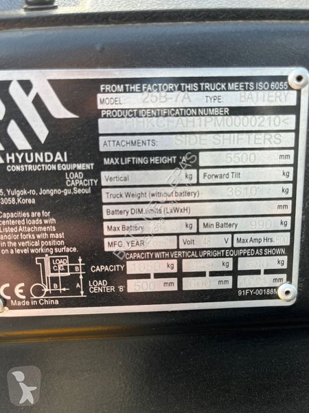 Heftruck Hyundai 25B-7A Heftruck
