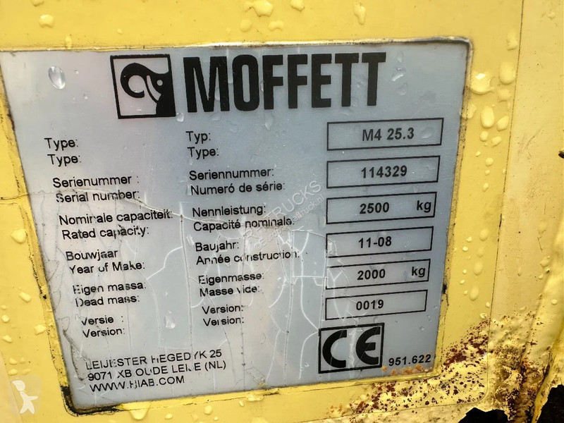 Meeneemheftruck Moffett 25.3 2,5 TON SIDESHIFT...