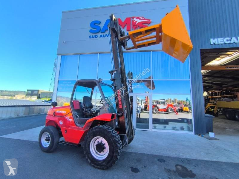 Terrængående gaffeltruck Manitou + Benne...