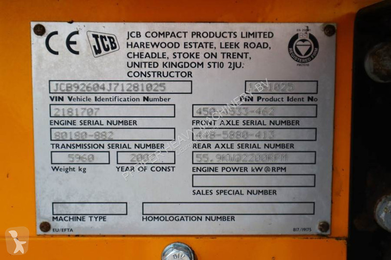 Chariot tout terrain JCB 926 Valid inspection,...