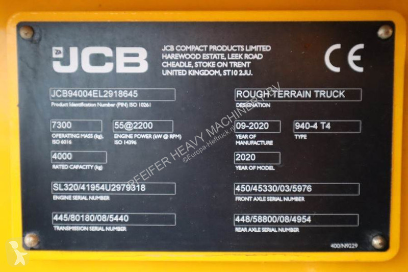 Carretilla todoterreno JCB -4 T4 Valid...