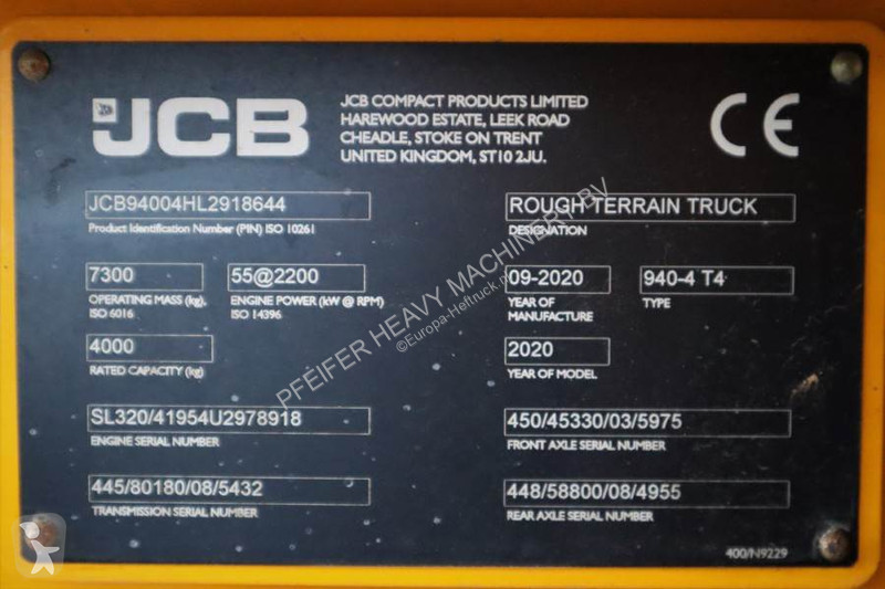 Carretilla todoterreno JCB -4 T4 Valid...