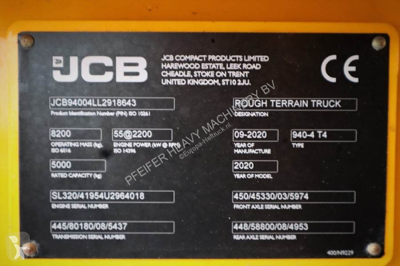 Chariot tout terrain JCB -4 T4 Valid...