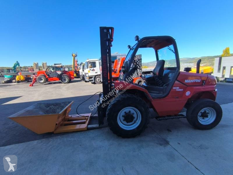 Terrængående gaffeltruck Manitou + Benne...