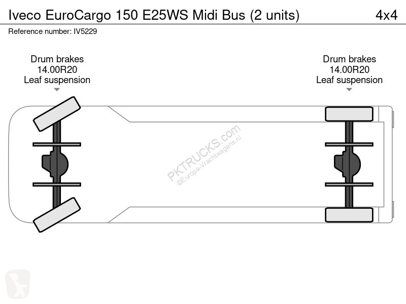 باص Iveco EuroCargo 150 E25WS Midi Bus (2 units)