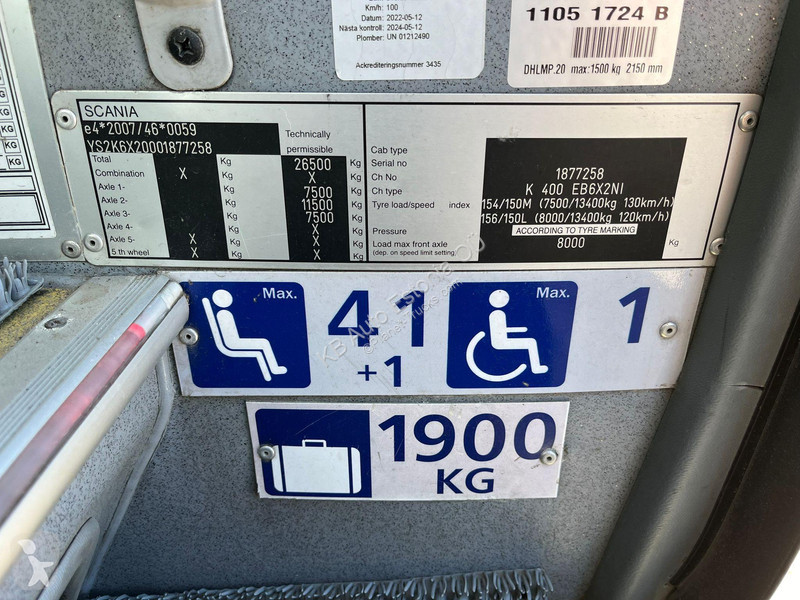 باص Scania K 400 6x2 Van Hool 41 SEATS / WC /...