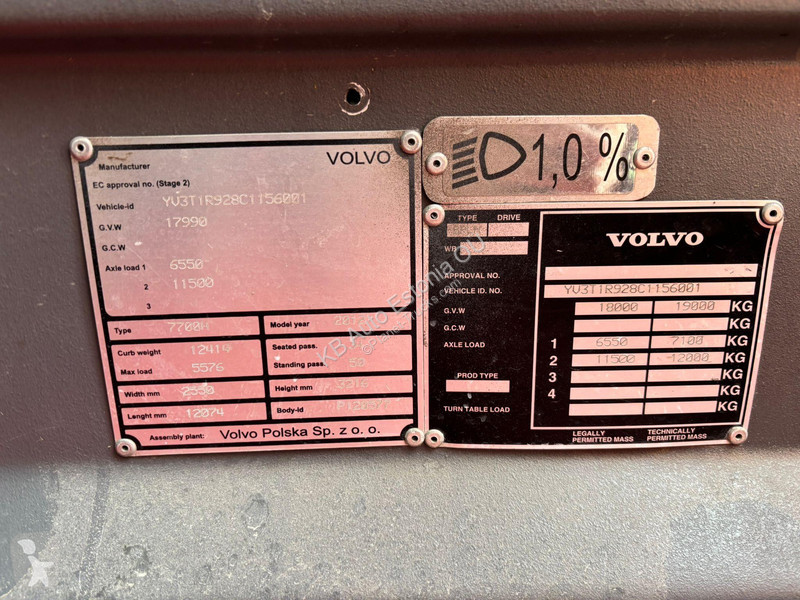 باص Volvo B5LH 7700 4x2 HYBRID FOR SALE AS IS /...