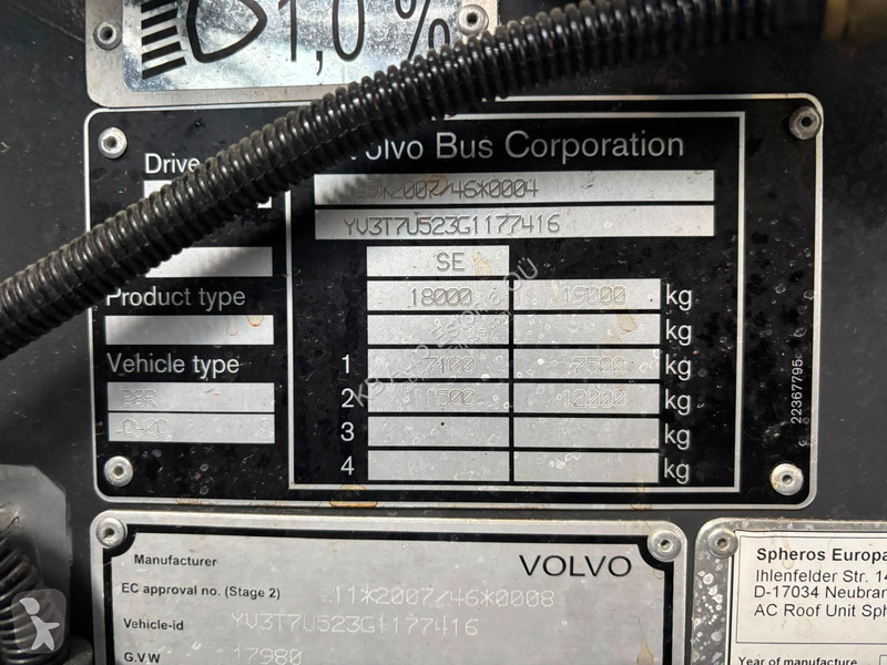 باص Volvo B8RLE 4x2 AC / AUXILIARY HEATING