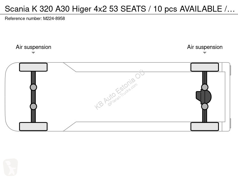 Autobus Scania K 320 A30 Higer 4x2 53 SEATS /...