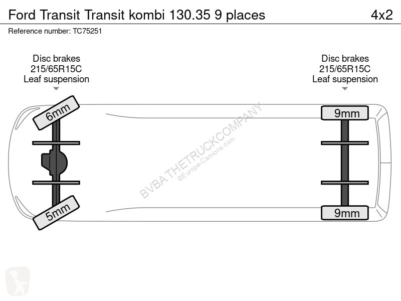 باص Ford kombi 130.35 9 places