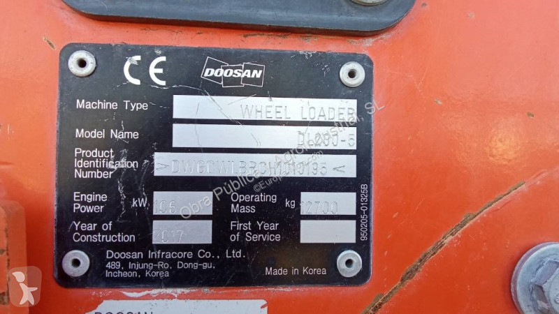 Pala cargadora Doosan 200-5