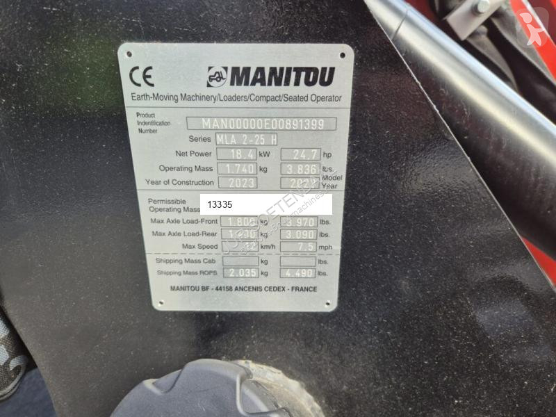 Pá carregadora Manitou MLA 2-25H