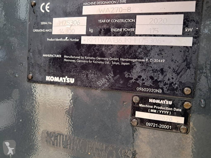 Nakladač Komatsu WA270-8 High Lift