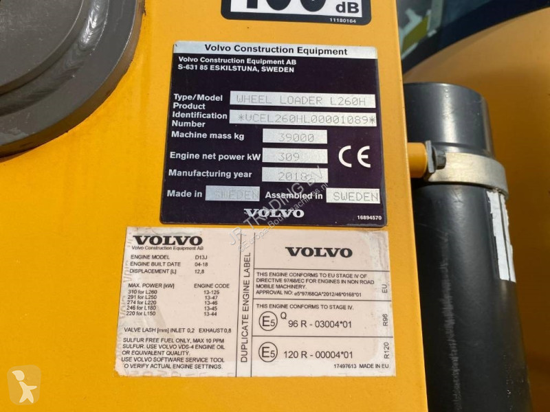 Shovel Volvo L 260 H (CDC + BSS)